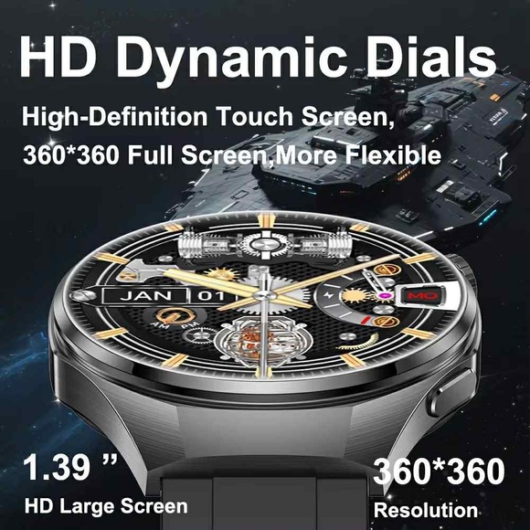 Black Smartwatch with Advanced Features - Picture 4 of 11